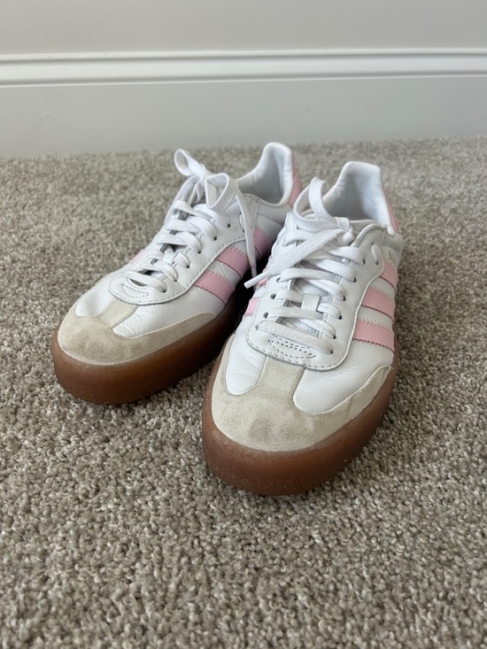 adidas Shoes - Adidas White and Pink Sambas size 7 IN KIDS